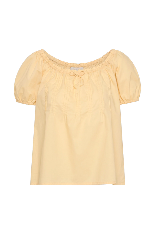 Co-op California Boutique Aurelia Cotton Top in Daffodil Yellow