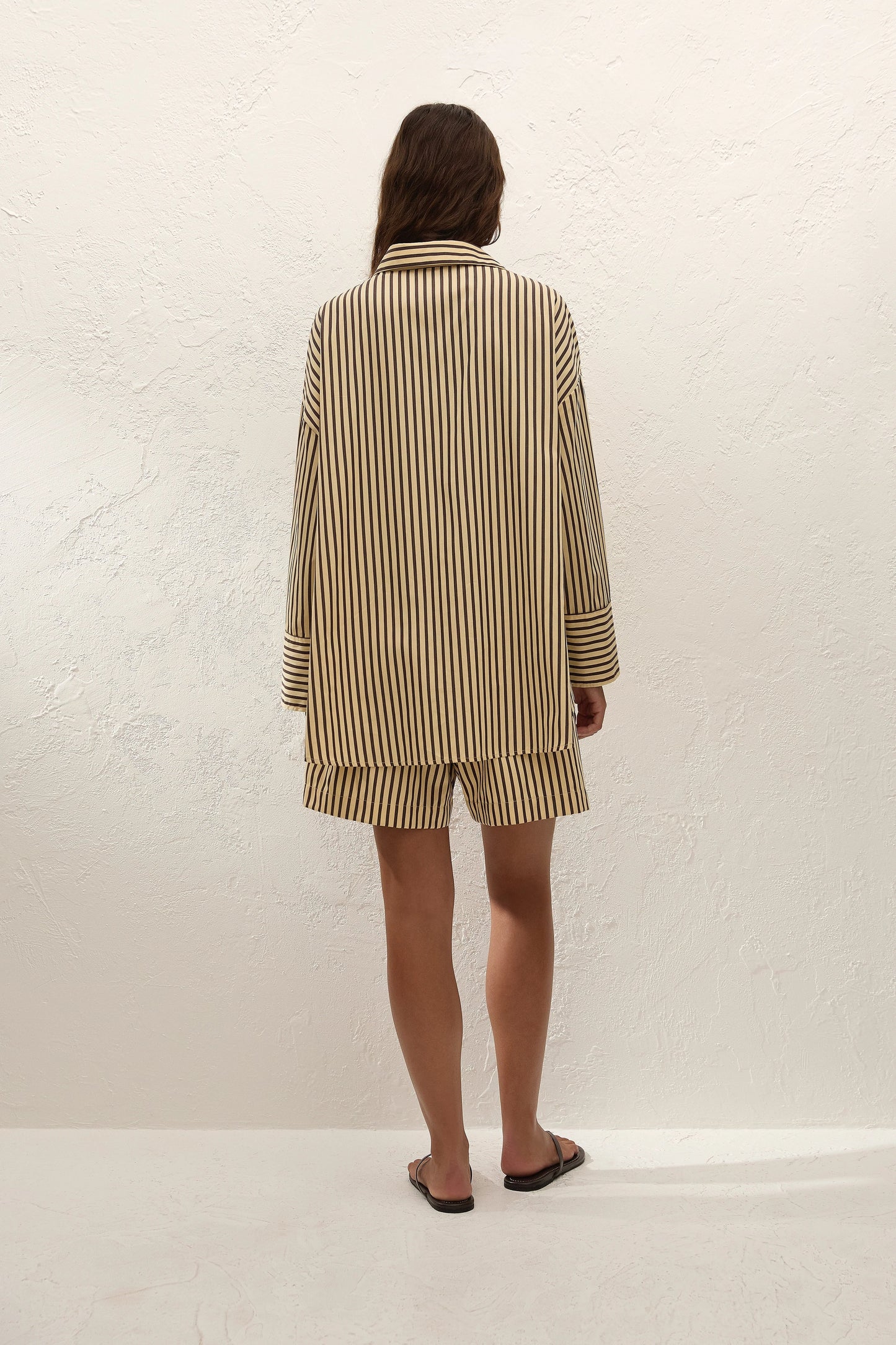 Co-op California Boutique Clemente Striped Shirt – Carmen Stripe Sand Cedar