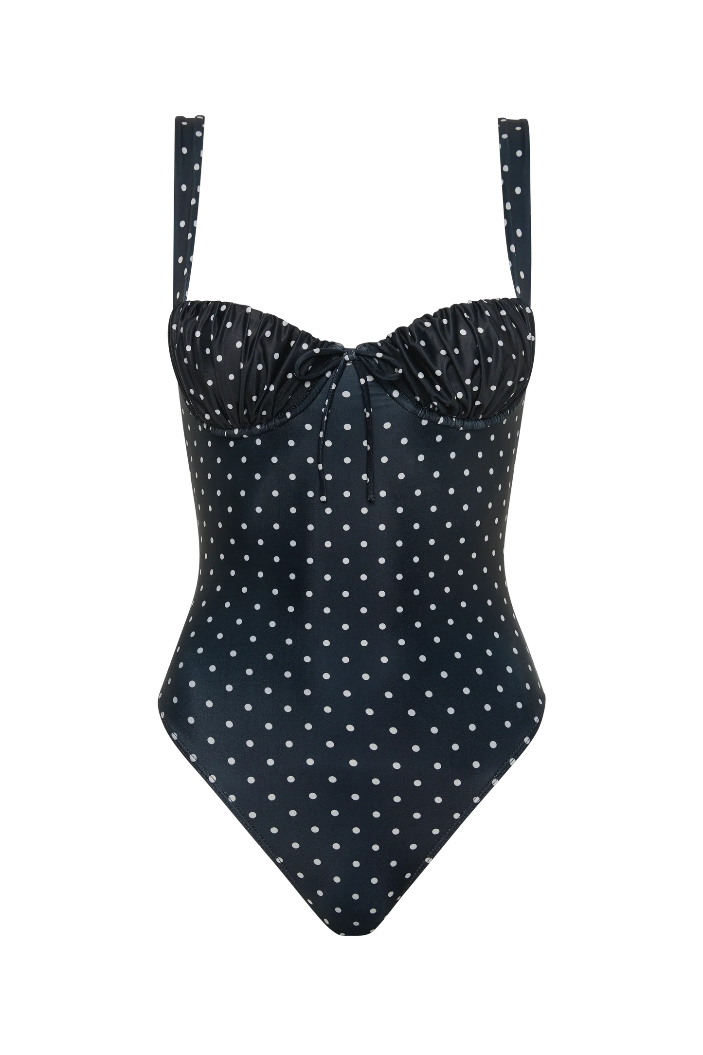 Co-op California Boutique Dinard One Piece Lola Polka Dot Swimsuit in Black and Cream