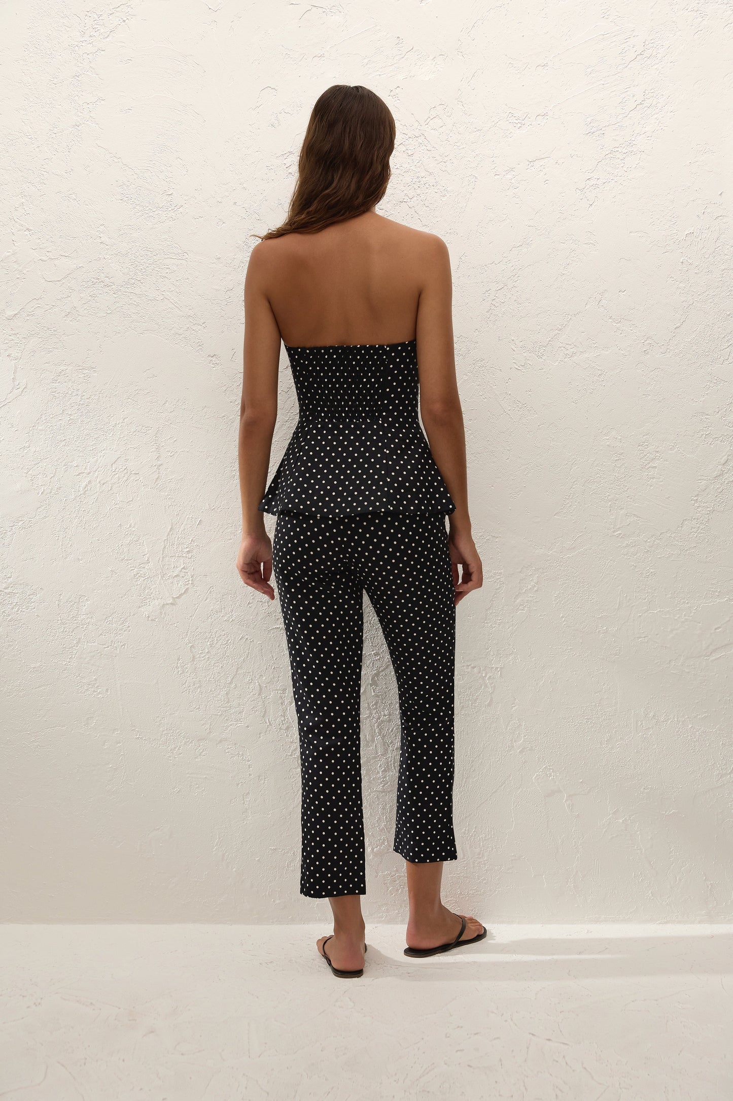 Co-op California Boutique Petro Top Lola in Polka Dot Black Cream