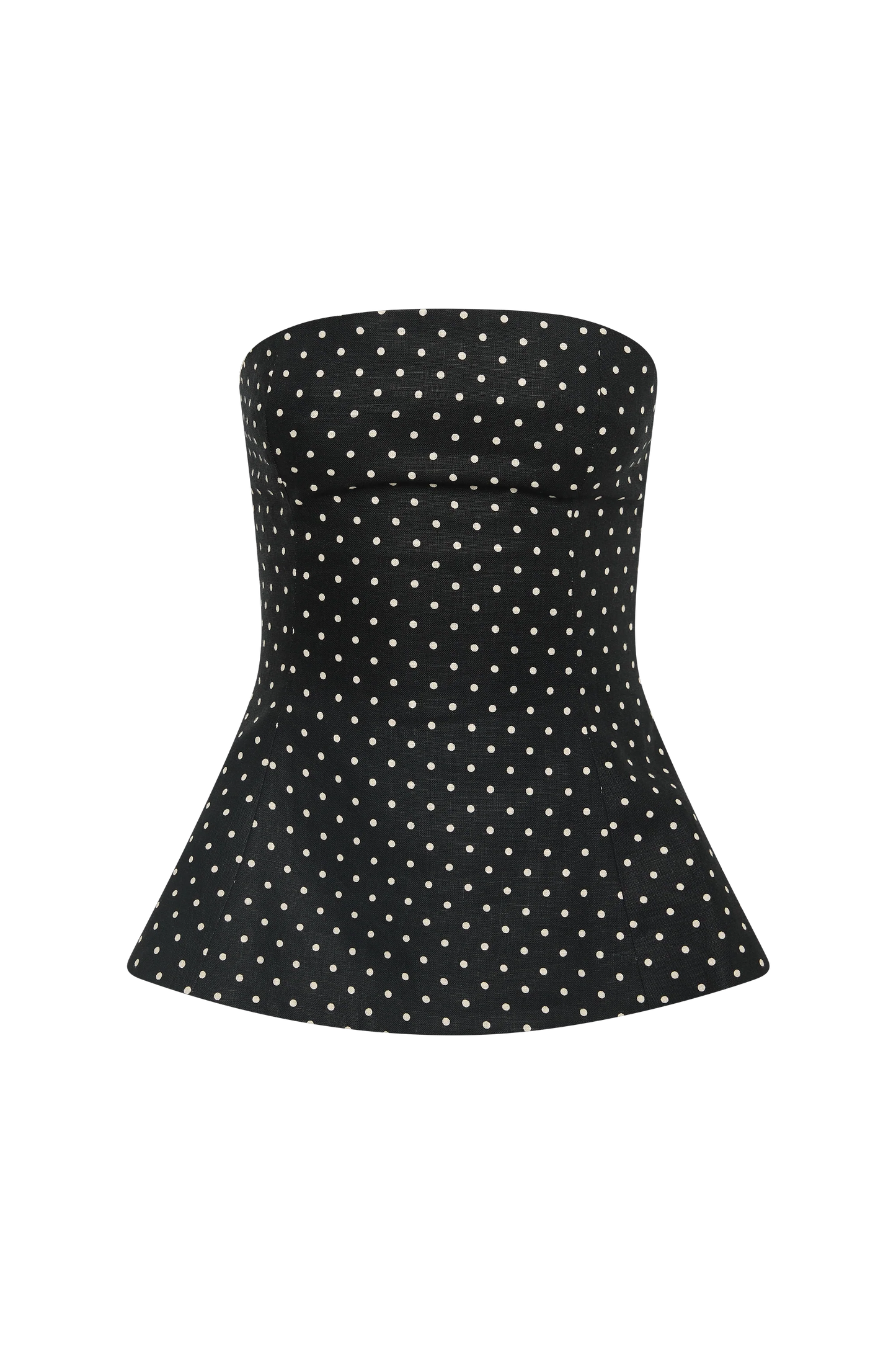 Co-op California Boutique Petro Top Lola in Polka Dot Black Cream
