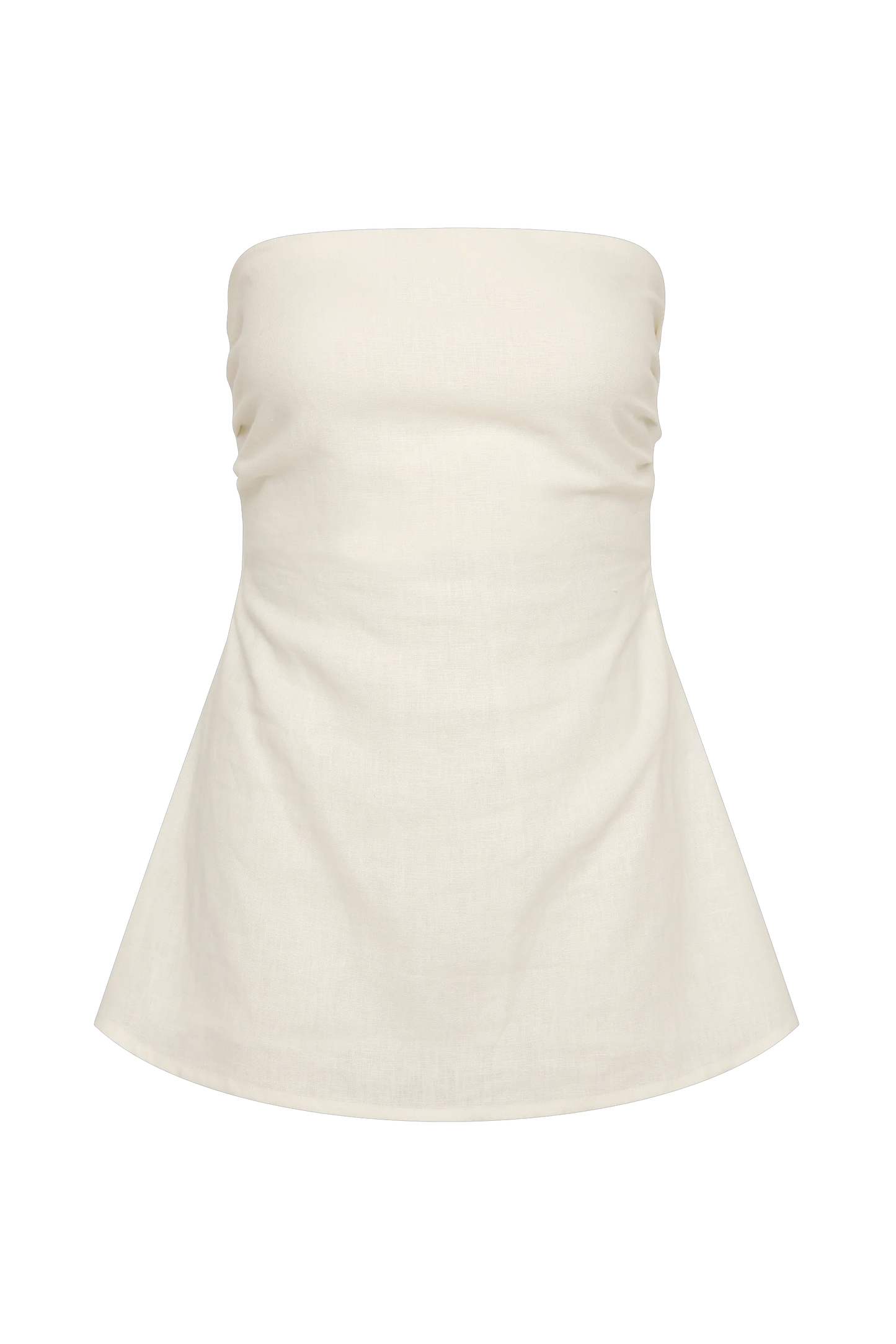 Co-op California Boutique Solmar Top White – Strapless Linen Top